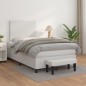 vidaXL Boxspringbett mit Matratze Weiß 120x200 cm Kunstleder vidaXL Boxspringbett mit Matratze Weiß 120x200 cm Kunstleder