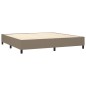 vidaXL Boxspringbett mit Matratze & LED Taupe 200x200 cm Stoff vidaXL Boxspringbett mit Matratze & LED Taupe 200x200 cm Stoff