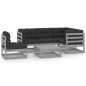 6-tlg. Garten-Lounge-Set mit Kissen Kiefer Massivholz 6-tlg. Garten-Lounge-Set mit Kissen Kiefer Massivholz