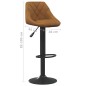 vidaXL Barhocker Braun Samt vidaXL Barhocker Braun Samt