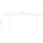 vidaXL Markise Manuell Einziehbar mit LED 6x3 m Anthrazit