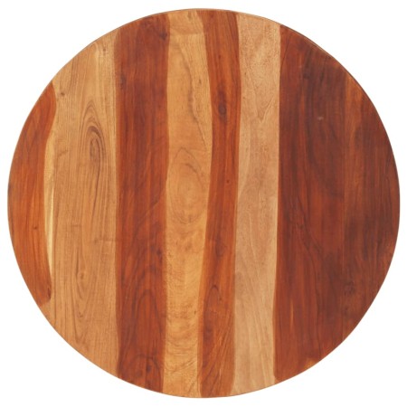 vidaXL Tischplatte Massivholz Palisander Rund 25-27 mm 70 cm 