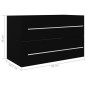 vidaXL Waschbeckenunterschrank Schwarz 80x38,5x48 cm Holzwerkstoff vidaXL Waschbeckenunterschrank Schwarz 80x38,5x48 cm Holzwerkstoff
