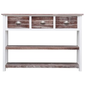 vidaXL Sideboard Antik-Braun 108x30x76 cm Massivholz Paulownia