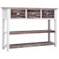vidaXL Sideboard Antik-Braun 108x30x76 cm Massivholz Paulownia vidaXL Sideboard Antik-Braun 108x30x76 cm Massivholz Paulownia