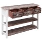 vidaXL Sideboard Antik-Braun 108x30x76 cm Massivholz Paulownia vidaXL Sideboard Antik-Braun 108x30x76 cm Massivholz Paulownia