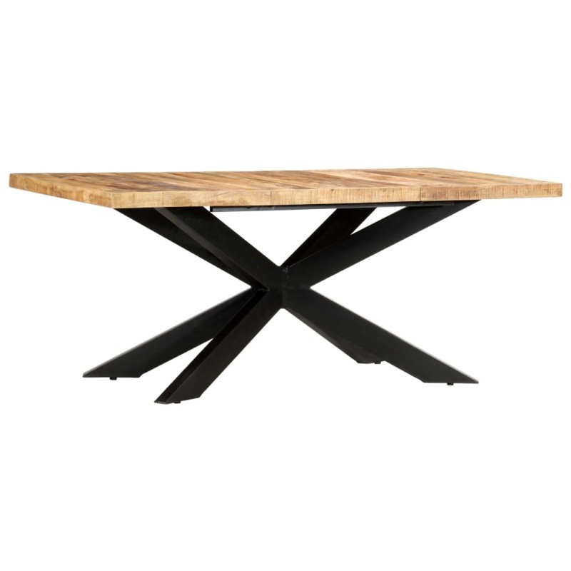 vidaXL Esstisch 180 x 90 x 76 cm Raues Mango-Massivholz vidaXL Esstisch 180 x 90 x 76 cm Raues Mango-Massivholz