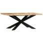 vidaXL Esstisch 180 x 90 x 76 cm Raues Mango-Massivholz vidaXL Esstisch 180 x 90 x 76 cm Raues Mango-Massivholz