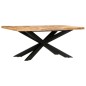 vidaXL Esstisch 180 x 90 x 76 cm Raues Mango-Massivholz vidaXL Esstisch 180 x 90 x 76 cm Raues Mango-Massivholz