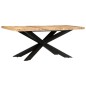vidaXL Esstisch 180 x 90 x 76 cm Raues Mango-Massivholz vidaXL Esstisch 180 x 90 x 76 cm Raues Mango-Massivholz