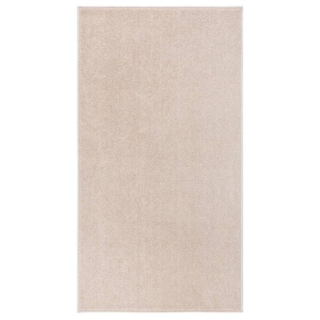 vidaXL Teppich Kurzflor 80x150 cm Dunkelbeige