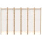 vidaXL 6-tlg. Paravent Faltbar 240 cm Bambus und Canvas vidaXL 6-tlg. Paravent Faltbar 240 cm Bambus und Canvas