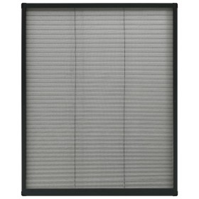 vidaXL Insektenschutz-Plissee für Fenster Aluminium Anthrazit 80x100cm