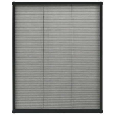 vidaXL Insektenschutz-Plissee für Fenster Aluminium Anthrazit 80x100cm