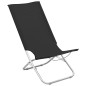 vidaXL Klappbare Strandstühle 2 Stk. Schwarz Stoff vidaXL Klappbare Strandstühle 2 Stk. Schwarz Stoff