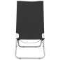 vidaXL Klappbare Strandstühle 2 Stk. Schwarz Stoff vidaXL Klappbare Strandstühle 2 Stk. Schwarz Stoff