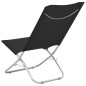 vidaXL Klappbare Strandstühle 2 Stk. Schwarz Stoff vidaXL Klappbare Strandstühle 2 Stk. Schwarz Stoff