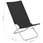 vidaXL Klappbare Strandstühle 2 Stk. Schwarz Stoff vidaXL Klappbare Strandstühle 2 Stk. Schwarz Stoff