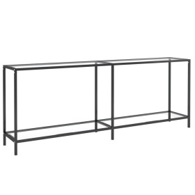vidaXL Konsolentisch Transparent 200x35x75,5 cm Hartglas