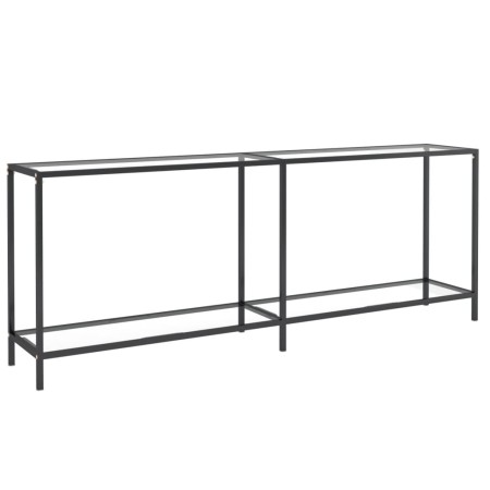 vidaXL Konsolentisch Transparent 200x35x75,5 cm Hartglas