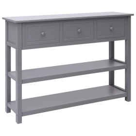 vidaXL Sideboard Grau 108x30x76 cm Massivholz Paulownia 