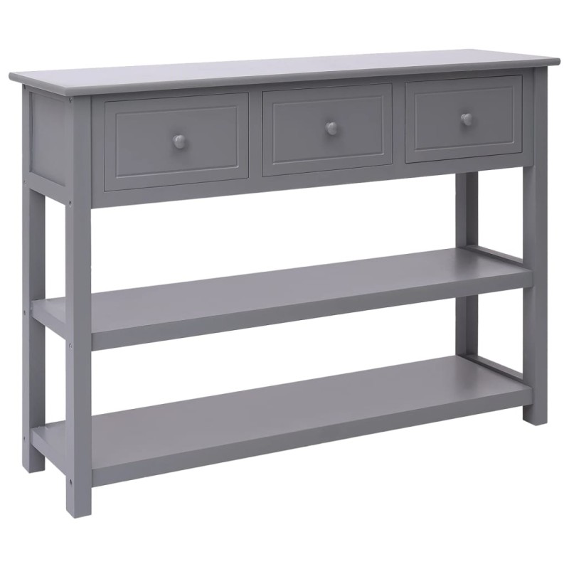 vidaXL Sideboard Grau 108x30x76 cm Massivholz Paulownia vidaXL Sideboard Grau 108x30x76 cm Massivholz Paulownia