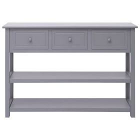 vidaXL Sideboard Grau 108x30x76 cm Massivholz Paulownia 