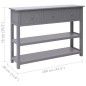 vidaXL Sideboard Grau 108x30x76 cm Massivholz Paulownia vidaXL Sideboard Grau 108x30x76 cm Massivholz Paulownia