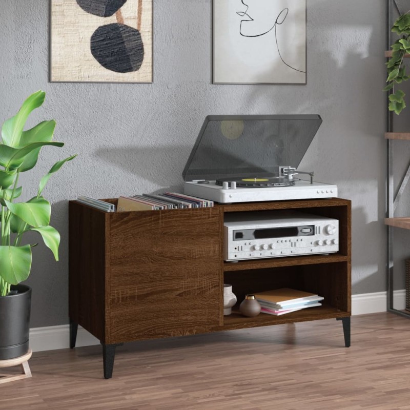 vidaXL Plattenschrank Braun Eichen-Optik 84,5x38x48 cm Holzwerkstoff vidaXL Plattenschrank Braun Eichen-Optik 84,5x38x48 cm Holzwerkstoff