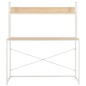 vidaXL Computertisch Weiß und Eiche 120x60x138 cm
