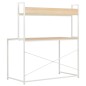 vidaXL Computertisch Weiß und Eiche 120x60x138 cm
