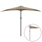 vidaXL Balkon-Sonnenschirm mit Alu-Mast Taupe 300x155 cm Halbrund vidaXL Balkon-Sonnenschirm mit Alu-Mast Taupe 300x155 cm Halbrund
