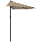 vidaXL Balkon-Sonnenschirm mit Alu-Mast Taupe 300x155 cm Halbrund vidaXL Balkon-Sonnenschirm mit Alu-Mast Taupe 300x155 cm Halbrund