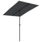 vidaXL Sonnenschirm mit Aluminium-Mast 2x1,5 m Schwarz vidaXL Sonnenschirm mit Aluminium-Mast 2x1,5 m Schwarz
