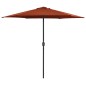 vidaXL Sonnenschirm mit Aluminium-Mast 270x246 cm Terrakotta vidaXL Sonnenschirm mit Aluminium-Mast 270x246 cm Terrakotta
