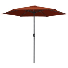 vidaXL Sonnenschirm mit Aluminium-Mast 270x246 cm Terrakotta