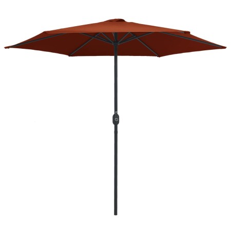 vidaXL Sonnenschirm mit Aluminium-Mast 270x246 cm Terrakotta