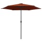 vidaXL Sonnenschirm mit Aluminium-Mast 270x246 cm Terrakotta vidaXL Sonnenschirm mit Aluminium-Mast 270x246 cm Terrakotta