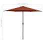 vidaXL Sonnenschirm mit Aluminium-Mast 270x246 cm Terrakotta vidaXL Sonnenschirm mit Aluminium-Mast 270x246 cm Terrakotta