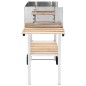 vidaXL XXL Holzkohlegrill Grillwagen mit 2 Regalen Edelstahl vidaXL XXL Holzkohlegrill Grillwagen mit 2 Regalen Edelstahl