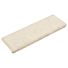 vidaXL Treppenmatten 15 Stk. 65x21x4 cm Weiß