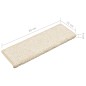 vidaXL Treppenmatten 15 Stk. 65x21x4 cm Weiß vidaXL Treppenmatten 15 Stk. 65x21x4 cm Weiß