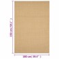 vidaXL Teppich Natur Sisal 100x150 cm vidaXL Teppich Natur Sisal 100x150 cm