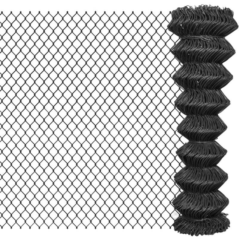 vidaXL Maschendrahtzaun 25 x 1,5 m Stahl Grau vidaXL Maschendrahtzaun 25 x 1,5 m Stahl Grau