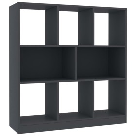 vidaXL Bücherregal Grau 97,5x29,5x100 cm Holzwerkstoff