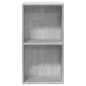 vidaXL Bücherregal 2 Fächer Betongrau 40x30x76,5 cm Holzwerkstoff vidaXL Bücherregal 2 Fächer Betongrau 40x30x76,5 cm Holzwerkstoff