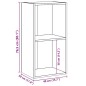 vidaXL Bücherregal 2 Fächer Betongrau 40x30x76,5 cm Holzwerkstoff vidaXL Bücherregal 2 Fächer Betongrau 40x30x76,5 cm Holzwerkstoff