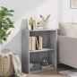 vidaXL Bücherregal 2 Fächer Betongrau 60x30x76,5 cm Holzwerkstoff vidaXL Bücherregal 2 Fächer Betongrau 60x30x76,5 cm Holzwerkstoff