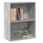 vidaXL Bücherregal 2 Fächer Betongrau 60x30x76,5 cm Holzwerkstoff vidaXL Bücherregal 2 Fächer Betongrau 60x30x76,5 cm Holzwerkstoff