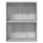 vidaXL Bücherregal 2 Fächer Betongrau 60x30x76,5 cm Holzwerkstoff vidaXL Bücherregal 2 Fächer Betongrau 60x30x76,5 cm Holzwerkstoff